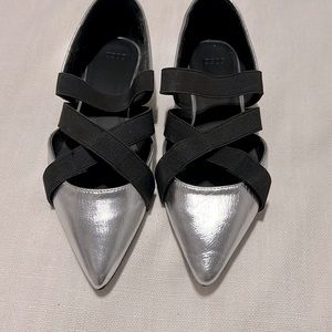 ASOS silver flats